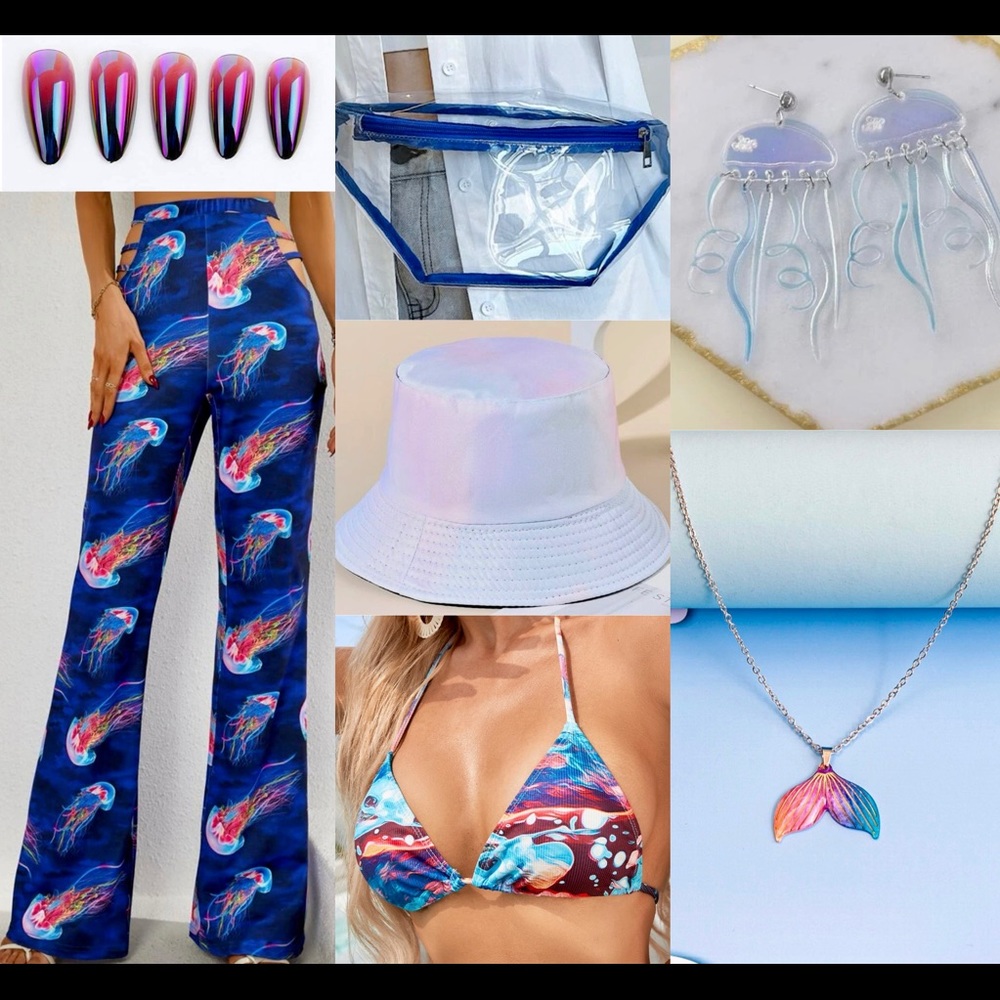 Jellyfish Fields Full Rave Outfit - Picture 1 of 9